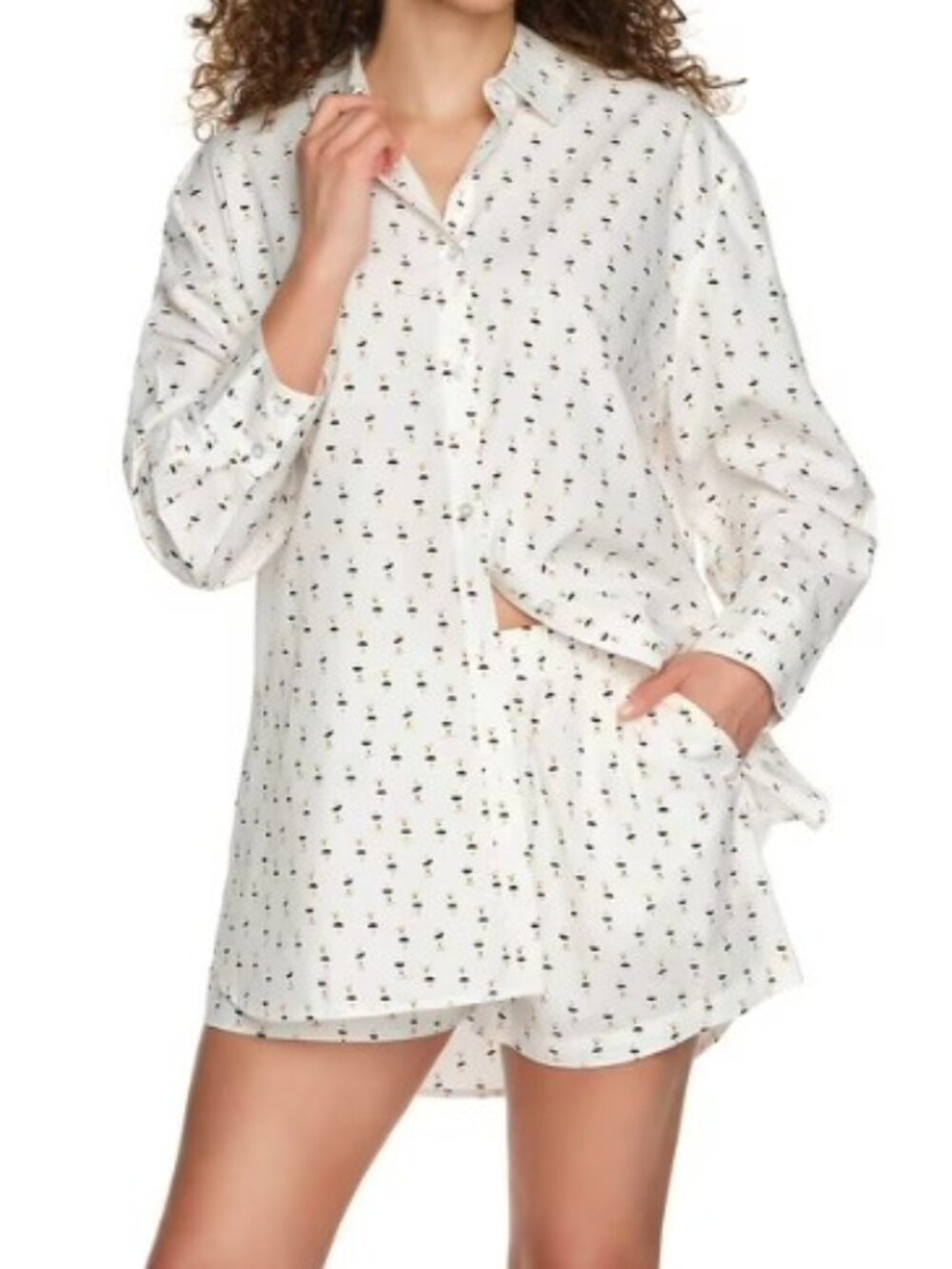 SEALED ~ LOFT Boyfriend 2-Piece Notch Collar and Short Pajama Set - 3XL
